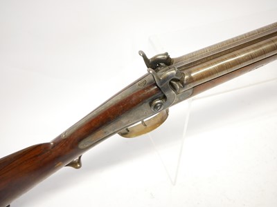 Lot 59 - Indian Army 16 bore double barrel percussion...