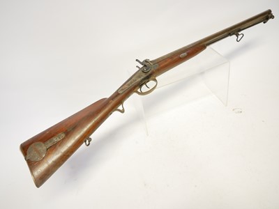 Lot 59 - Indian Army 16 bore double barrel percussion...