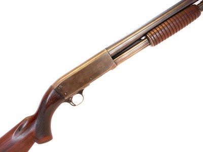 Lot Ithaca 16 bore pump action shotgun, serial...