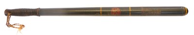 Lot 377 - Police / Prison truncheon or baton, with...