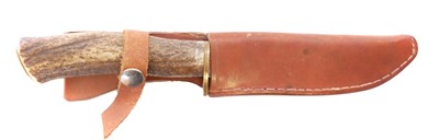 Lot 256 - J.E. Middleton horn handled hunting knife,...
