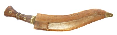Lot 255 - Kukri knife and scabbard, 12 inch blade, the...