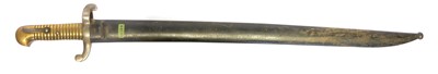 Lot 275 - French M.1842 pattern yataghan bayonet and...