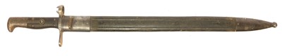 Lot 282 - Swiss M.1878 Vetterli saw back bayonet and...