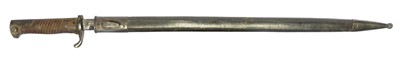 Lot 292 - S.98 saw back bayonet and scabbard, 20 inch...