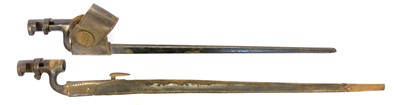 Lot 306 - Two socket bayonets and scabbards, to include...