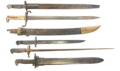 Lot 316 - Five bayonets for restoration, including a...