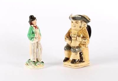 Lot 94 - An Early 19th Century Pratt-Type Staffordshire Pottery Toby Jug