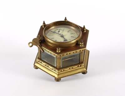 Lot A Late 19th/Early 20th Century French Gilt Brass Desk Clock