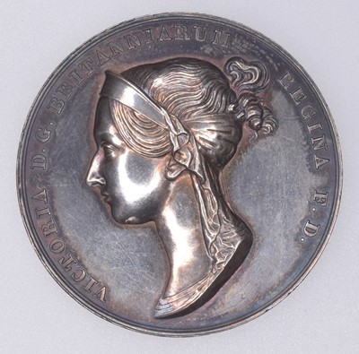 Lot 101 - Victoria, Coronation, 1838, a silver and bronze medal by B. Pistrucci (2)