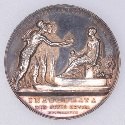 Lot 101 - Victoria, Coronation, 1838, a silver and bronze medal by B. Pistrucci (2)