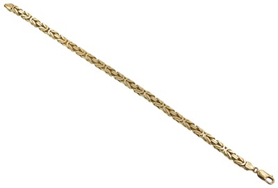 Lot 20 - A 14ct yellow gold Byzantine link bracelet