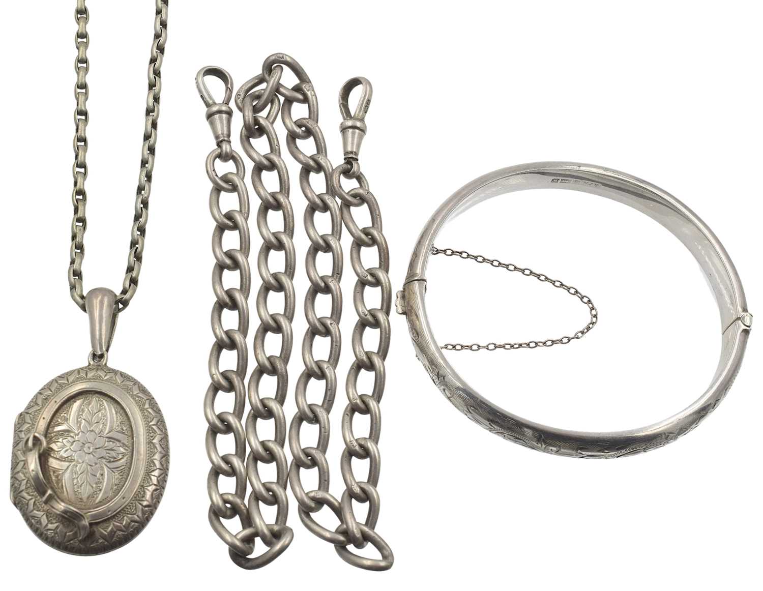 Lot 8 - A selection of silver jewellery