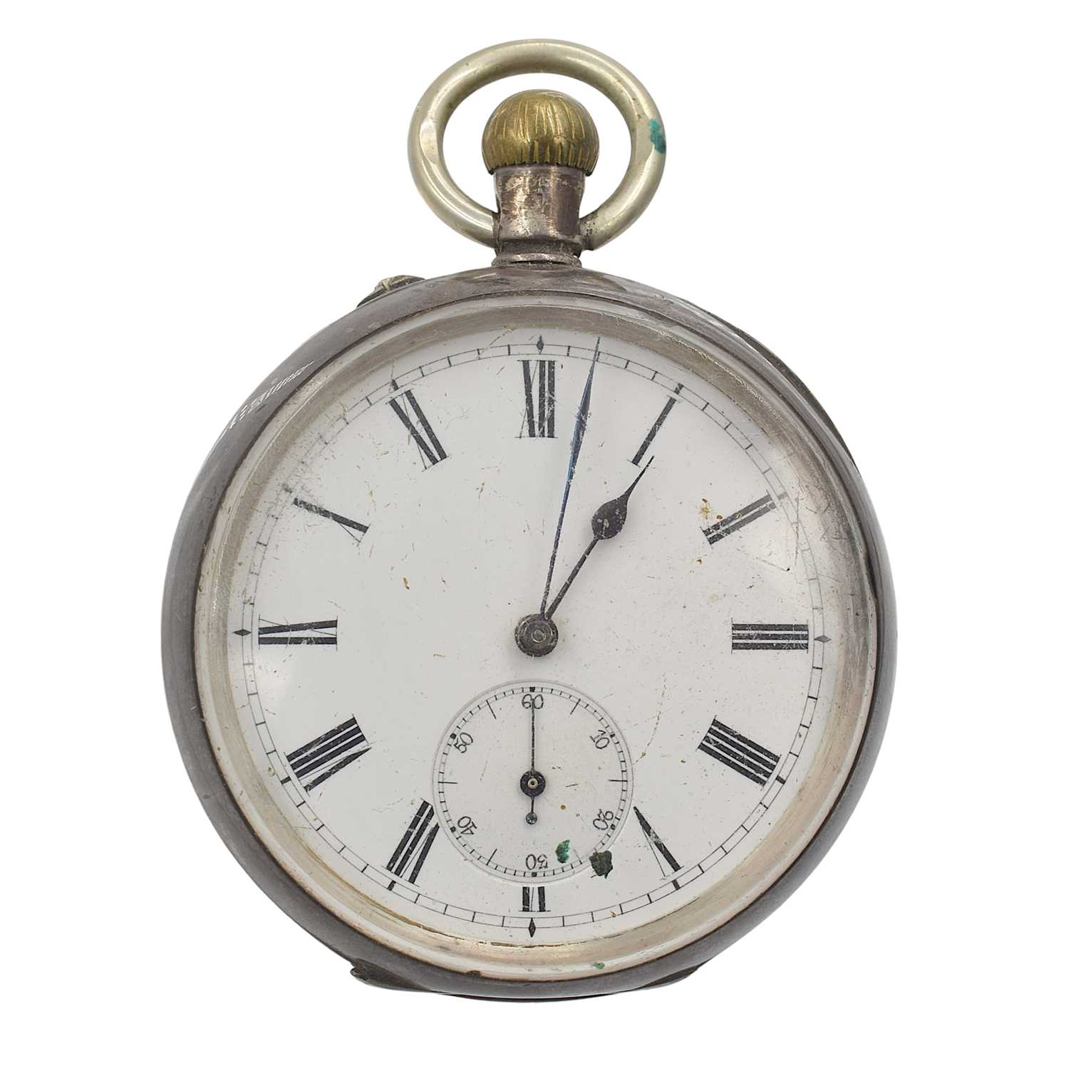 Lot An antique silver open-faced pocket watch