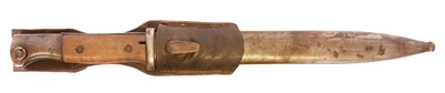 Lot German WWII K98 rifle bayonet with matching...