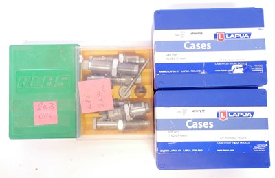 Lot RCBS .308 two die set, two Lee .243 die sets,...