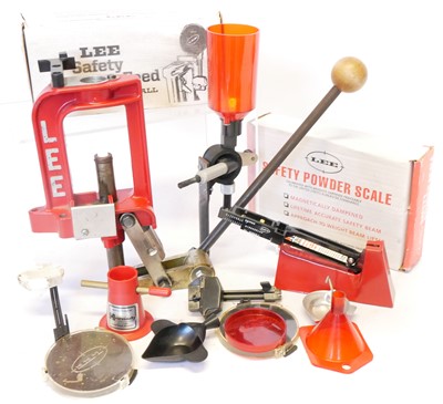 Lot Lee single stage press, safety primer and...