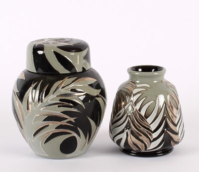 Lot 128 - A "Fern" Vase and "Kang" Jar with Cover from the New Zealand Collection by Moorcroft