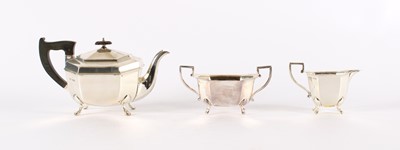 Lot A George VI Silver Three-Piece Tea Service