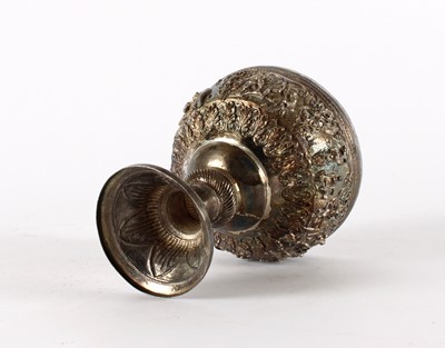 Lot A Finely Detailed Burmese White Metal Pedestal Bowl