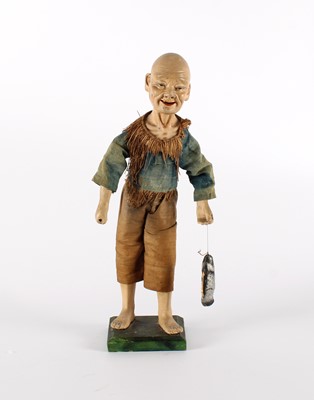 Lot An Early 20th Century Japanese Fisherman Figure