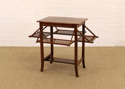Lot An Edwardian Campaign-Style Rosewood Tea/Serving Table