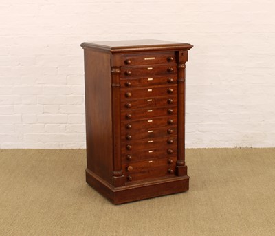 Lot A Good Victorian Mahogany Lepidopterology Specimen Cabinet