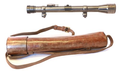 Lot Rigby Aldis rifle scope with case, with German-...