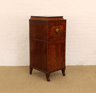Lot An Early 19th Century Mahogany and Ebonised Pedestal or Side Cabinet