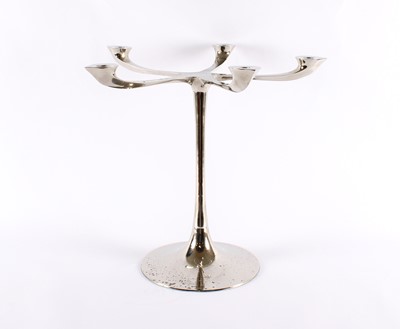 Lot 117 - Modernist Chromed Candelabrum