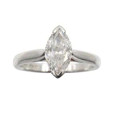 Lot 31 - A Diamond and platinum solitaire ring, by Boodles