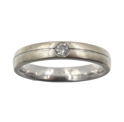 Lot 110 - A 14ct gold and diamond wedding band