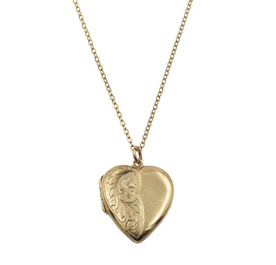 Lot 99 - A 9ct gold heart-locket pendant