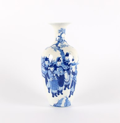 Lot A Tall 19th Century Chinese Blue and White Vase