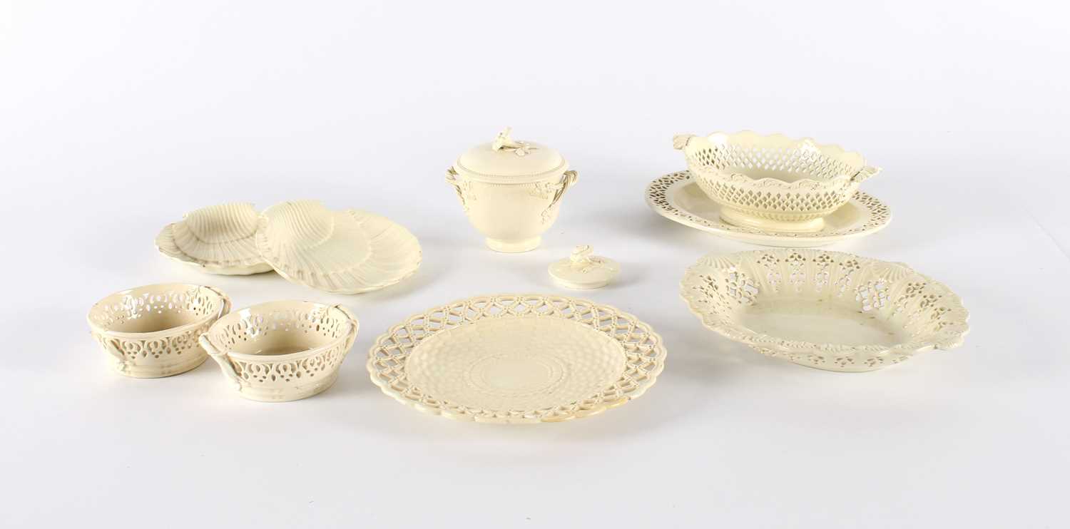 Lot A Group of 19th Century Leeds Creamware Pottery