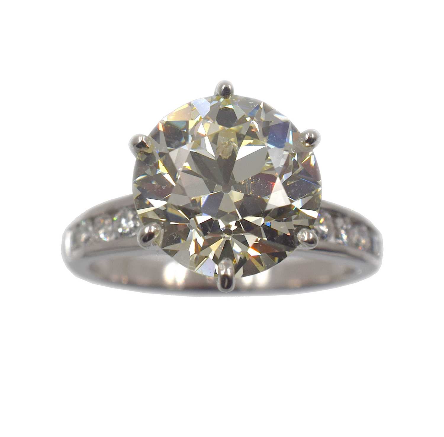 Lot A 4ct diamond solitaire ring set in 14ct gold