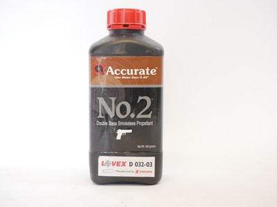 Lot Accurate No.2 Double base pistol powder...