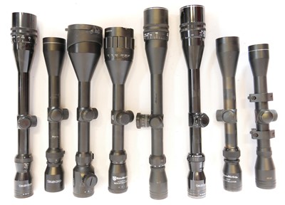 Lot Eight various rifle telescopes.