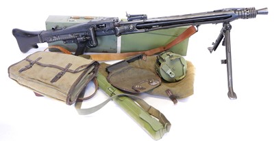 Lot Deactivated 7.92mm MG53 belt fed machine gun...