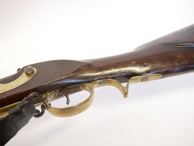 Lot Volunteer flintlock .650 Baker type rifle,...
