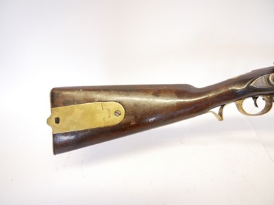 Lot Volunteer flintlock .650 Baker type rifle,...