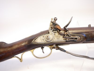 Lot Volunteer flintlock .650 Baker type rifle,...