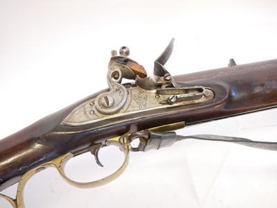 Lot Volunteer flintlock .650 Baker type rifle,...
