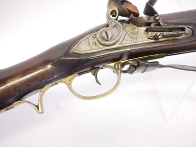 Lot Volunteer flintlock .650 Baker type rifle,...