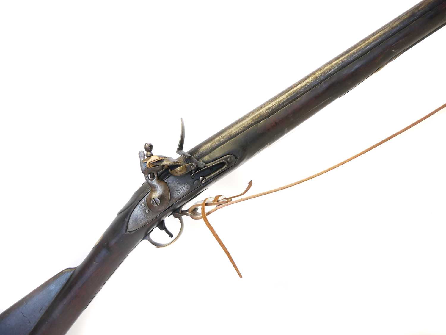 Lot Flintlock volunteer Brown Bess musket by...