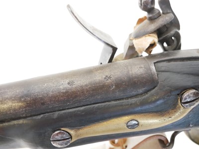 Lot Flintlock volunteer Brown Bess musket by...