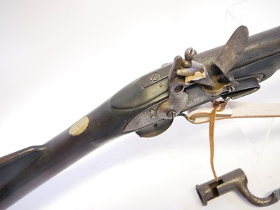 Lot Flintlock volunteer Brown Bess musket by...
