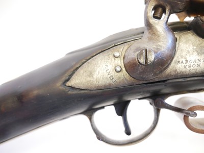 Lot Flintlock volunteer Brown Bess musket by...