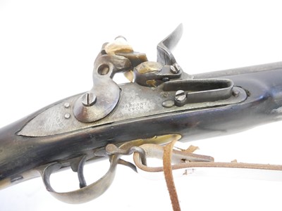 Lot Flintlock volunteer Brown Bess musket by...