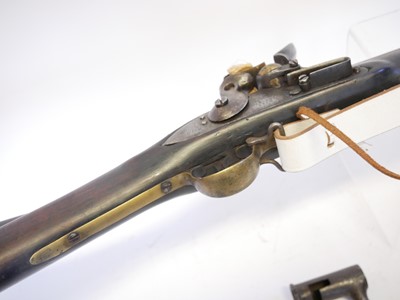 Lot Flintlock volunteer Brown Bess musket by...